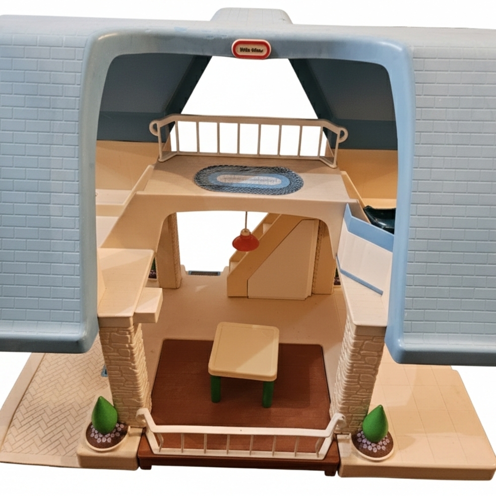 Little Tikes Blue Roof Dollhouse Vintage 1989